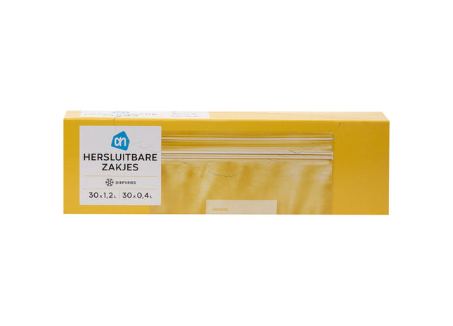 Hersluitbare zakjes 0.4liter + 1.2liter