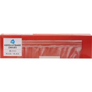 Hersluitbare zakjes 4,5 en 6 liter