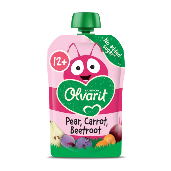 Olvarit Knijpfruit peer wortel rode biet 12m+