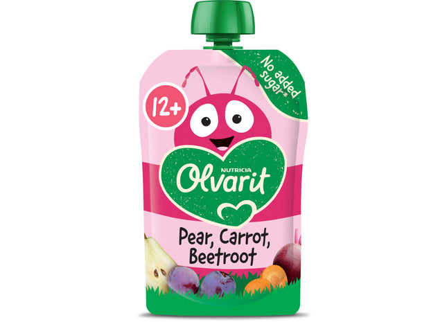 Olvarit Knijpfruit peer wortel rode biet 12m+