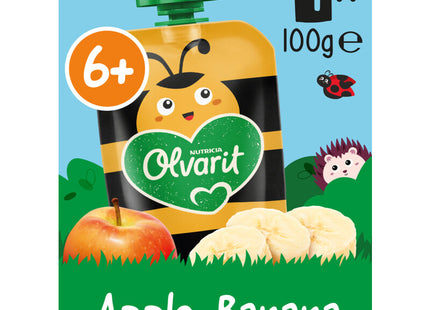 Olvarit Squeeze fruit apple banana 6+