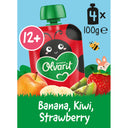 Olvarit Knijpfruit banaan kiwi aardb 12m+ 4-pack