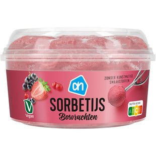 Sorbet-Eis Waldfrüchte