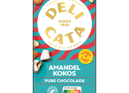 Delicata Reep pure chocolade amandel kokos