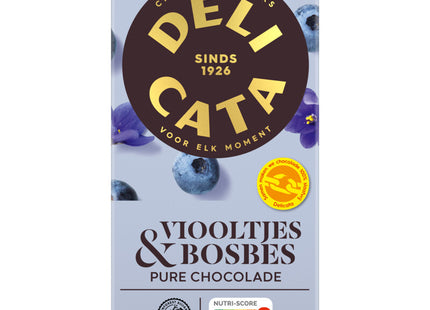 Delicata Bar of dark chocolate, violets &amp; blueberry