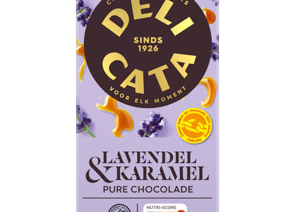 Delicata Reep pure chocolade lavendel & karamel