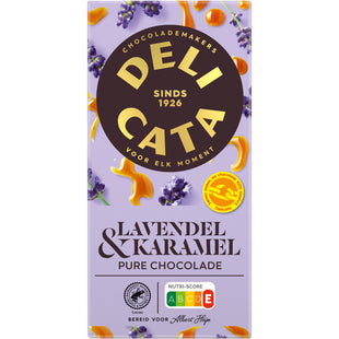 Delicata Reep pure chocolade lavendel & karamel