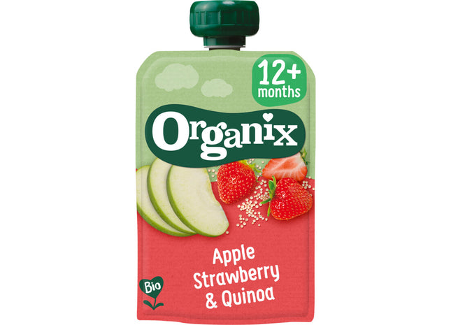 Organix Knijpfruit appel aardbei quinoa 12m+  Dutchshopper