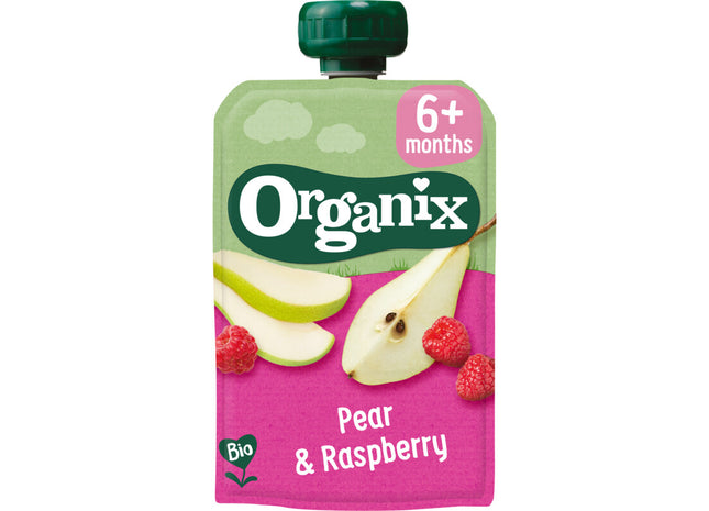 Organix Knijpfruit peer framboos 6m+  Dutchshopper