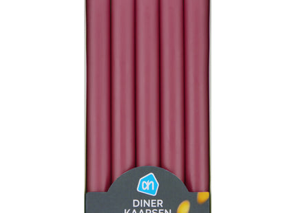 Dinerkaarsen oud roze 8 branduren