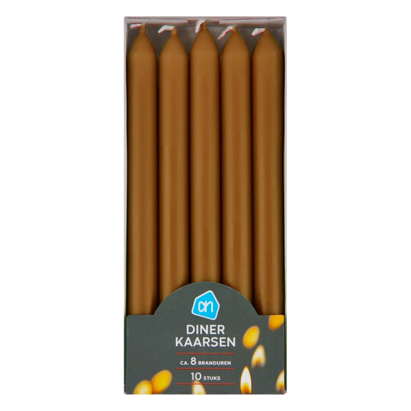 Dinerkaarsen caramel 8 branduren