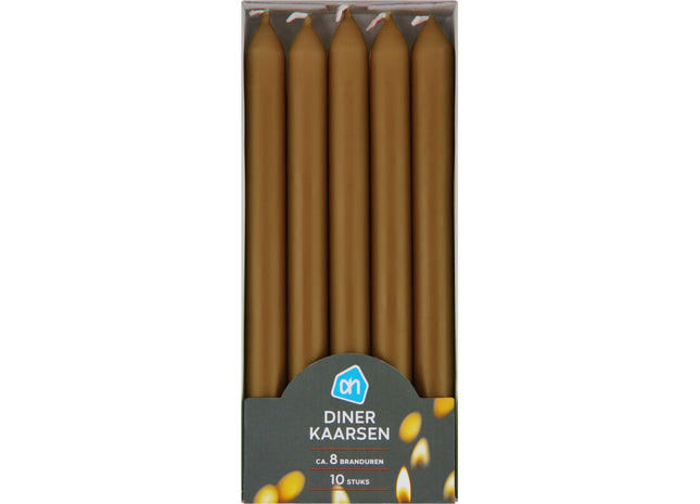 Dinerkaarsen caramel 8 branduren