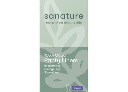 Sanature 100% Cotton panty liners extra long