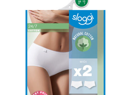 Sloggi Dames midi 2-pack wit 38