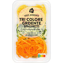 Tri colore groente spagheti