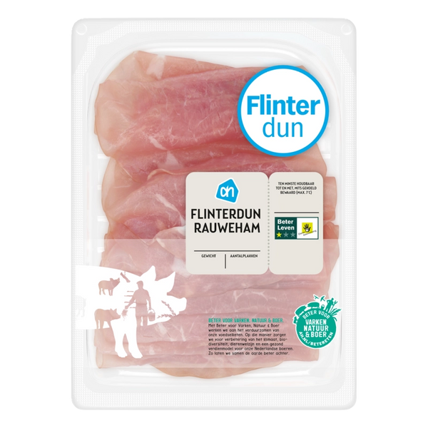 Paper-thin raw ham