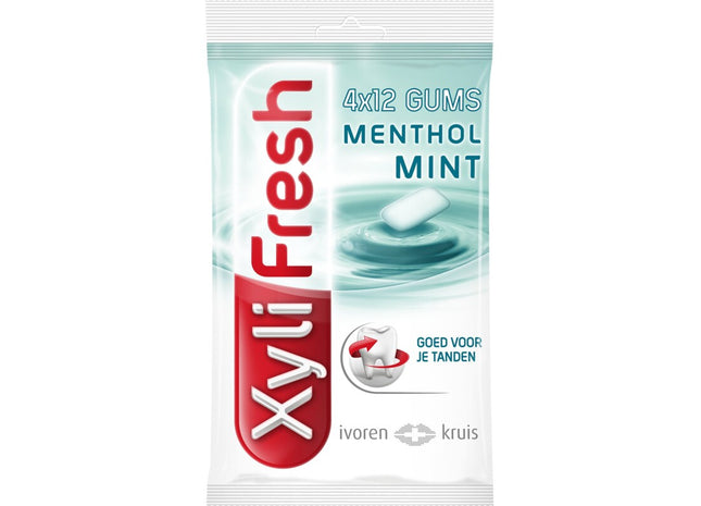 XyliFresh Mentholmint gum sugarfree 4-pack