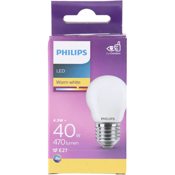 Philips Led fil kogel mat E27 40W