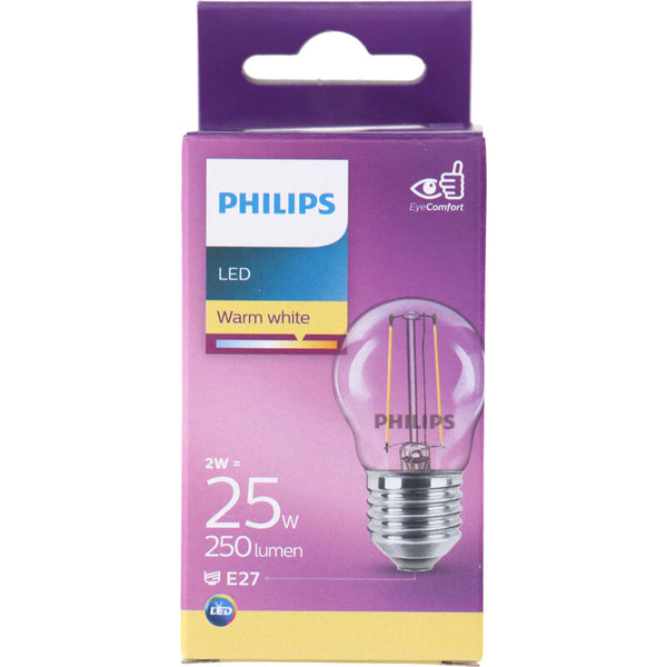 Philips Led fil kogel helder E27 25W