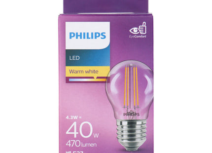 Philips Led fil kogel helder E27 40W