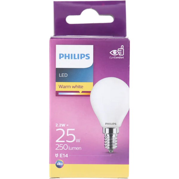 Philips LED filament globe matte E14 25W