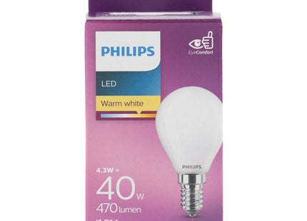 Philips Led fil kogel mat E14 40W