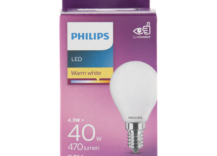 Philips Led fil kogel mat E14 40W