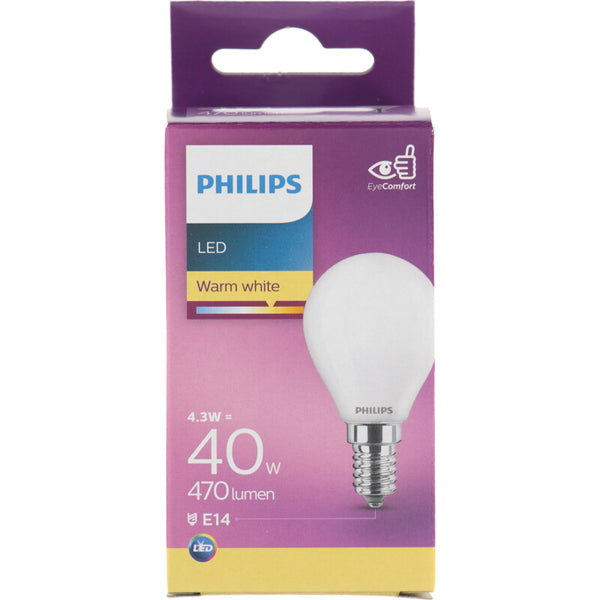 Philips Led fil kogel mat E14 40W