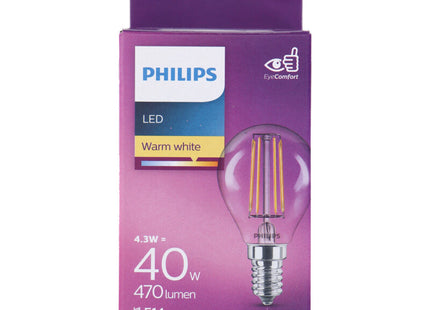 Philips Led fil kogel helder E14 40W