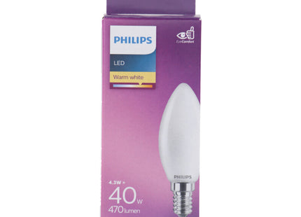 Philips Led fil kaars mat E14 40W