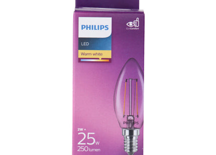 Philips Led fil kaars helder E14 25W