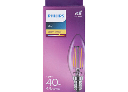 Philips Led fil kaars helder E14 40W