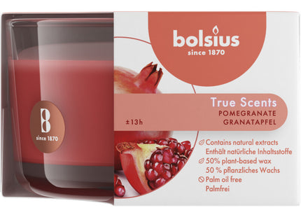 Bolsius True scents geurkaars klein granaatappel