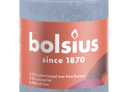 Bolsius Rustiek stompkaars sky blue 8cm