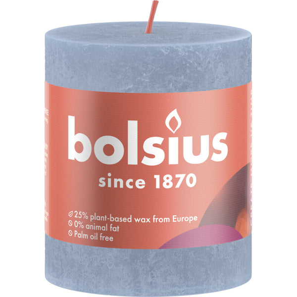 Bolsius Rustiek stompkaars sky blue 8cm