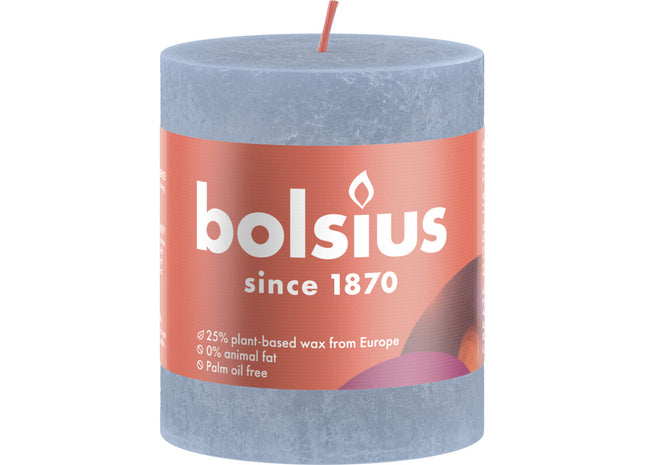 Bolsius Rustiek stompkaars sky blue 8cm