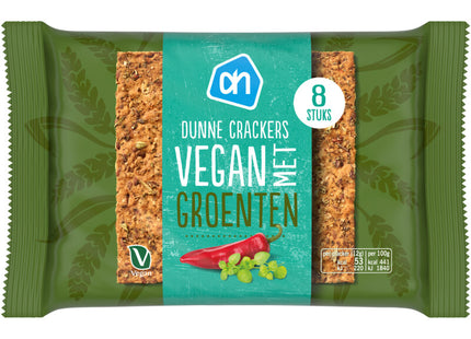 Thin crackers vegan with vegetables