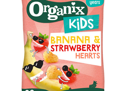 Organix Kids banana & strawberry hearts 3 jaar