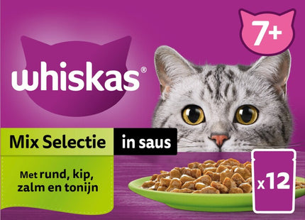 Whiskas 7+ Mix selectie in saus