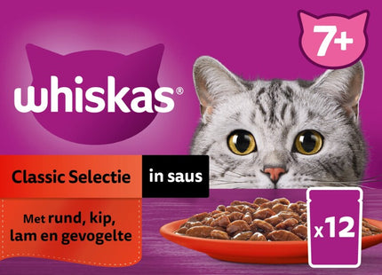 Whiskas 7+ Classic selectie in saus