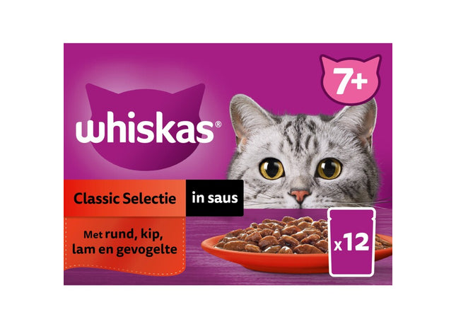 Whiskas 7+ Classic selectie in saus