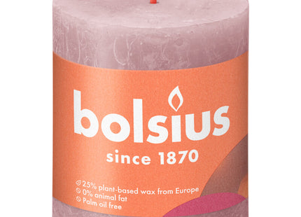 Bolsius Rustic candle old pink 8cm