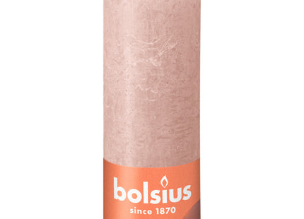 Bolsius Rustieke kaars 19cm misty pink