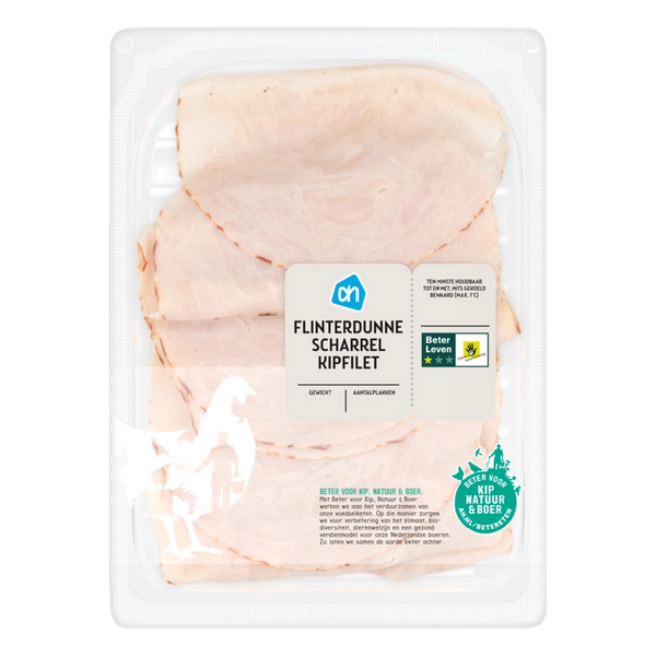 Scharrel flinterdunne kipfilet
