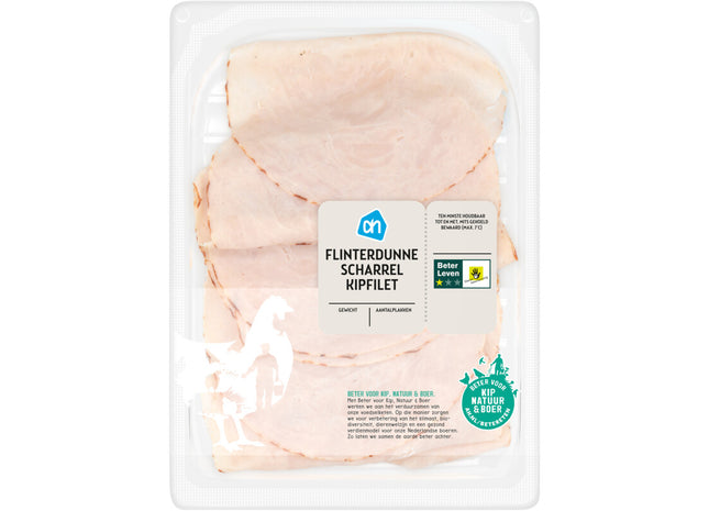 Scharrel flinterdunne kipfilet