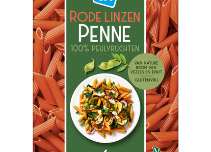 Rode linzen penne