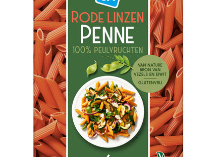 Rode linzen penne