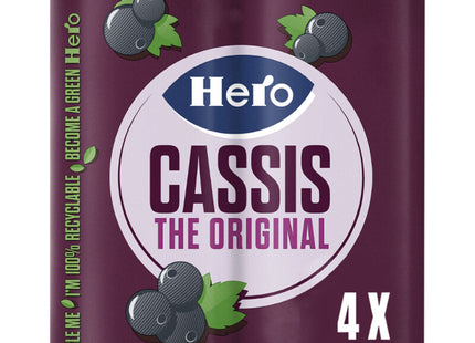 Hero Cassis blikjes frisdrank 4-pack
