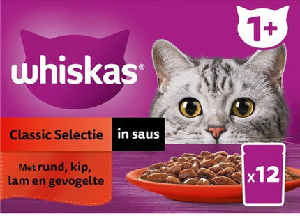 Whiskas 1+ Classic selectie in saus