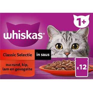 Whiskas 1+ Classic selectie in saus